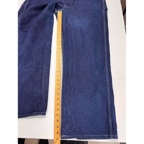 Dickies Denim Bib Overalls Workwear Jeans Mens 40 X 31 Blue Straight Leg - Picture 6 of 10